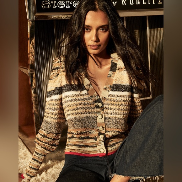 Veronica Beard Sweaters - NWT Veronica Beard Cecily Mixed Knit Wool Cardigan Button Sweater